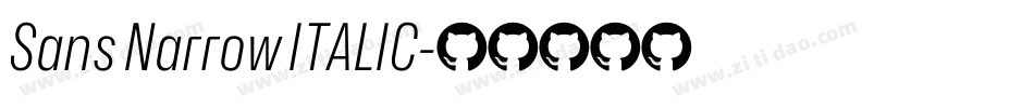 Sans Narrow ITALIC字体转换